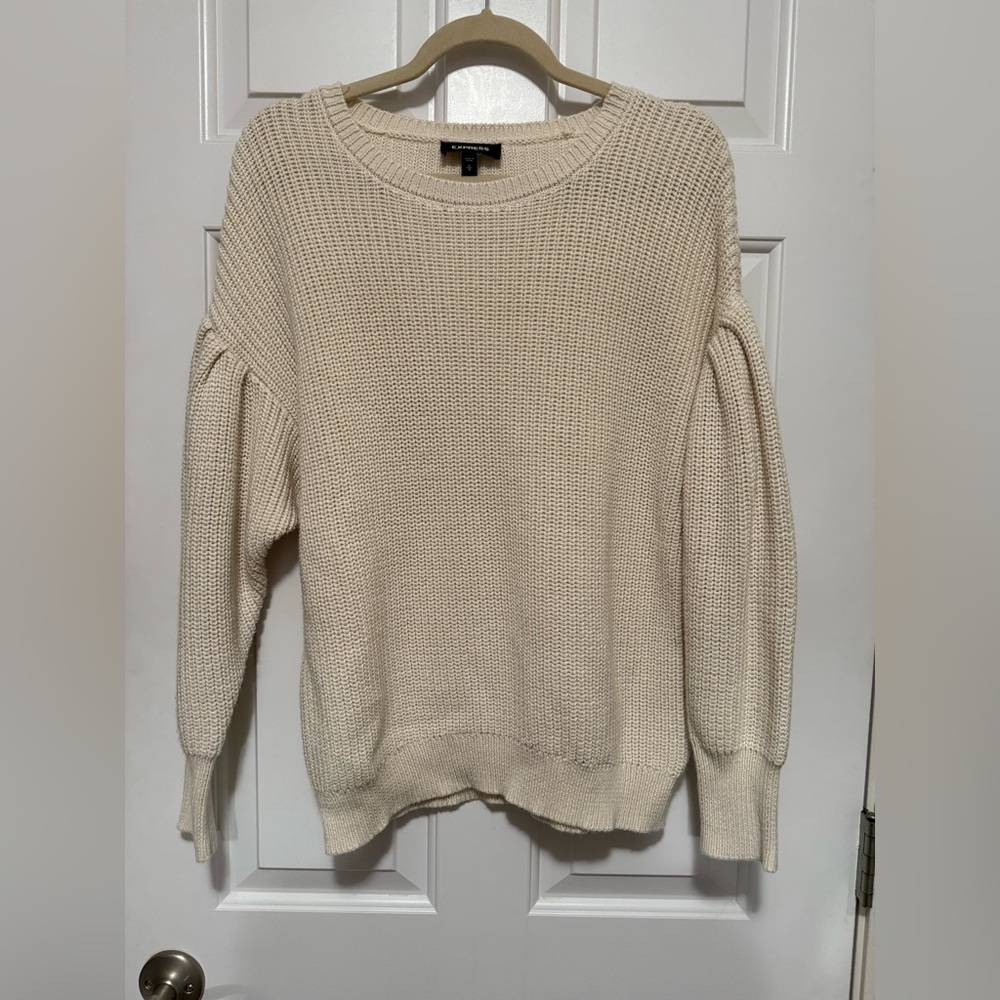 Women's Cream Knit Sweater